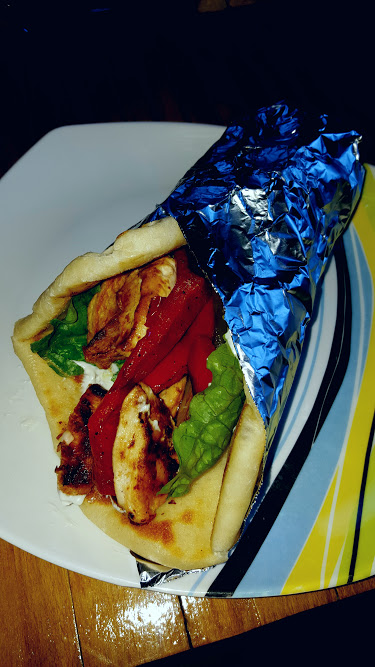 Chicken Gyros with homemade pita bread