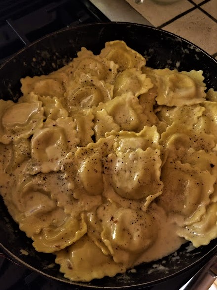 lobster ravioli with butter sauce