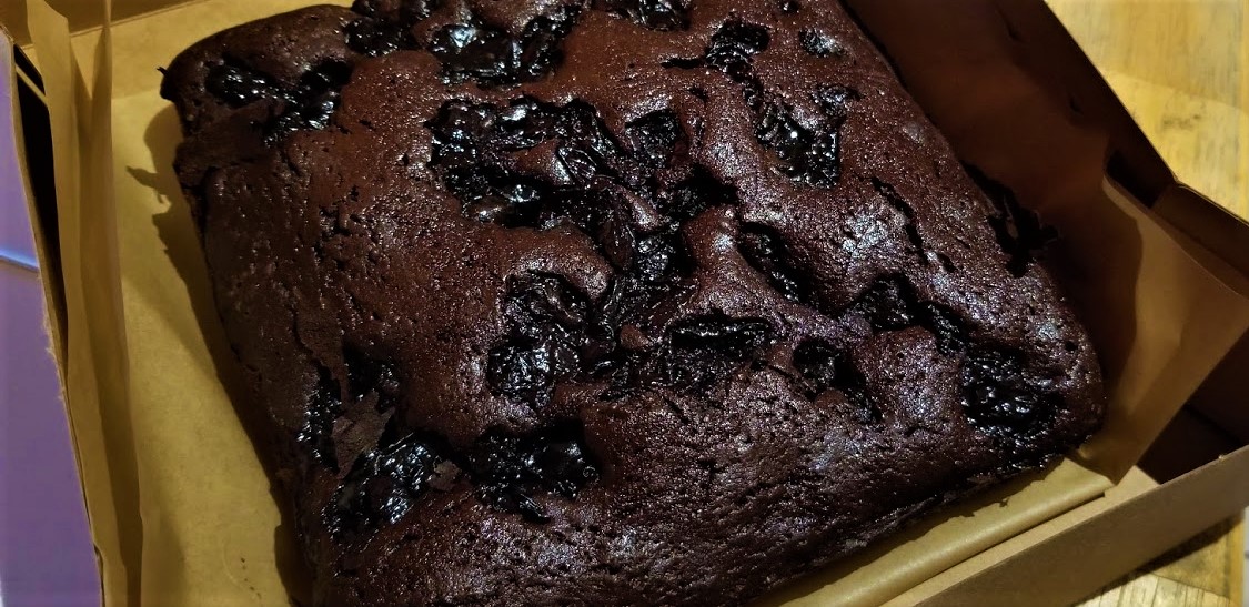 RUM SOAKED CHERRY BROWNIES
